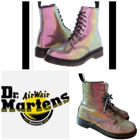 Dr. Martens | Shoes | Dr Martens 46 Pascal Pink Iridescent Metallic ...